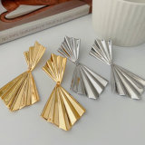 Chunky long leaf earrings