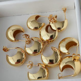 Metal moon earrings