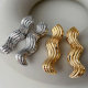 Metal s shape earrings