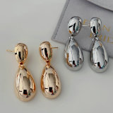 Metal drop earrings