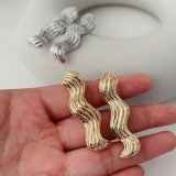 Metal s shape earrings