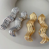 Metal s shape earrings