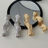 Metal s shape earrings