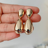 Metal drop earrings