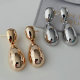 Metal drop earrings
