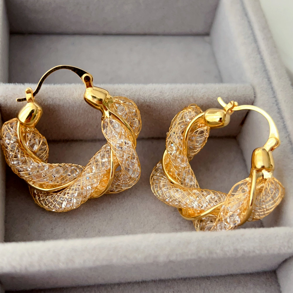 Bling twist hoop