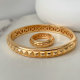 Metal rivet set bangle with ring