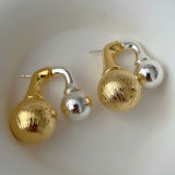 Gold ball earrings