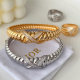 Pave cross bangle