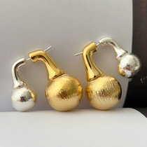 Gold ball earrings