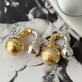 Gold ball earrings