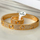 Pave zircon set bangle with ring