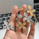 Butterfly set bangle with ring