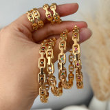 Metal chain bangle