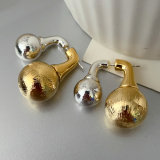 Gold ball earrings