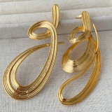 Metal long chunky earrings