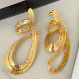 Metal long chunky earrings