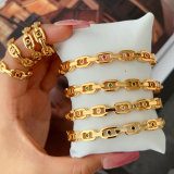 Metal chain bangle