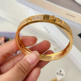 Pave zircon set bangle with ring