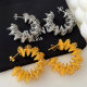 Spring metal earrings