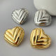 Chunky metal heart earrings
