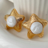 Star metal earrings