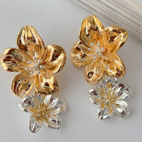 Metal flower earrings