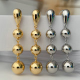 Long ball drop earrings