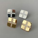 Square cross earrings