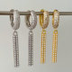 Long pearl bar drop earrings