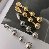 Long ball drop earrings