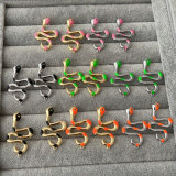 Enamel snake earrings