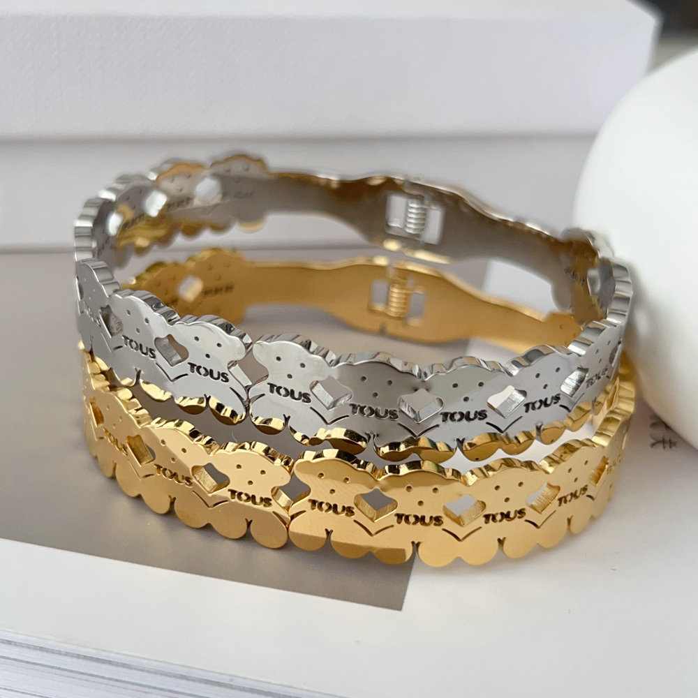 Stainless steel Tous bear bangle