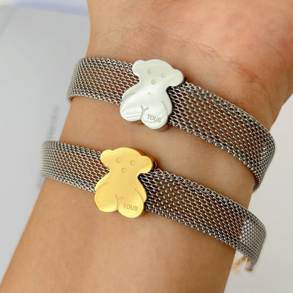 Stainless steel Tous bear bracelet