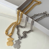 Stainless tous bear necklace