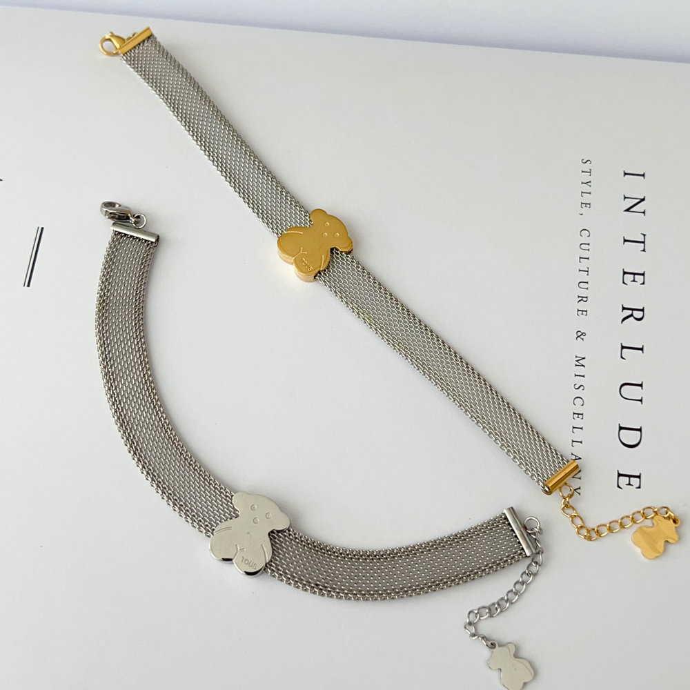 Stainless steel Tous bear bracelet