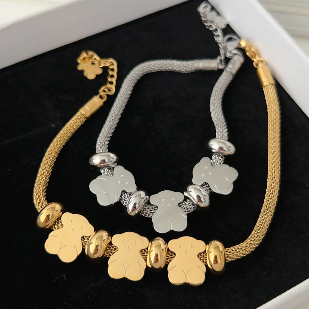Stainless steel Tous bear bracelet