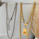 Stainless tous bear necklace