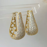 Pave chunky zircon hoop