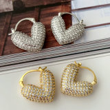 Triangle pave zircon earrings
