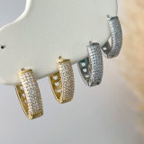 Triangle pave zircon earrings