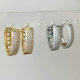 Triangle pave zircon earrings
