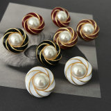 Enamel flower earrings