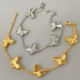 Metal clover bracelet
