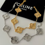 Metal clover bracelet