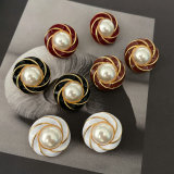 Enamel flower earrings
