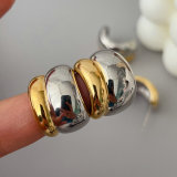 Silver and gold metal hoop