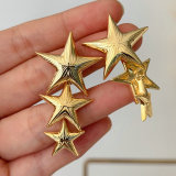Metal star earrings