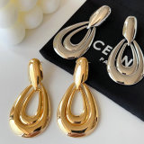Metal water drop earrings