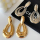 Metal water drop earrings
